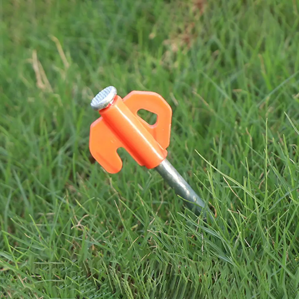 

10 шт. прочных пластиковых стальных колышков для палаток, сверхмощные, ветрозащитные, для кемпинга, для крепления к земле, многофункциональные