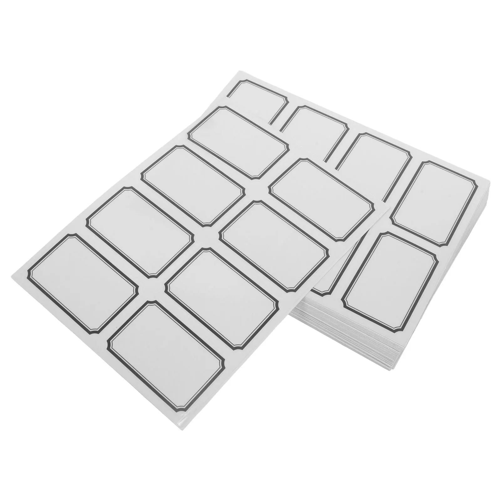 40 Sheets Transparent PVC Self-Adhesive Label Stickers Rewritable Removable for Storage Bins Jars Containers Organization Pantry