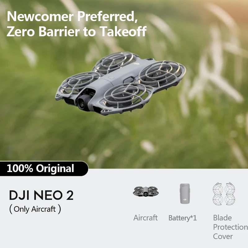 Envío de la UE DJI Neo2 Drone Fly Camera Drone 4K vídeo estabilizado 151g ligero y portátil protector de hélice de cobertura completa nueve 2 C0 8