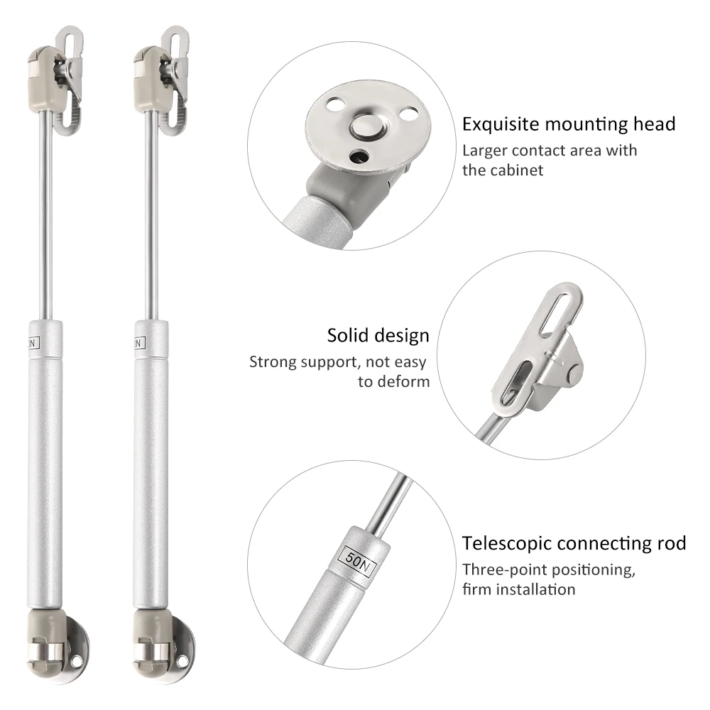 4Pcs Support Gas Spring Hydraulic Furniture Cabinet Door Lift Up Hydraulic Gas Spring Lid Flap Stay Hinge Strut Support