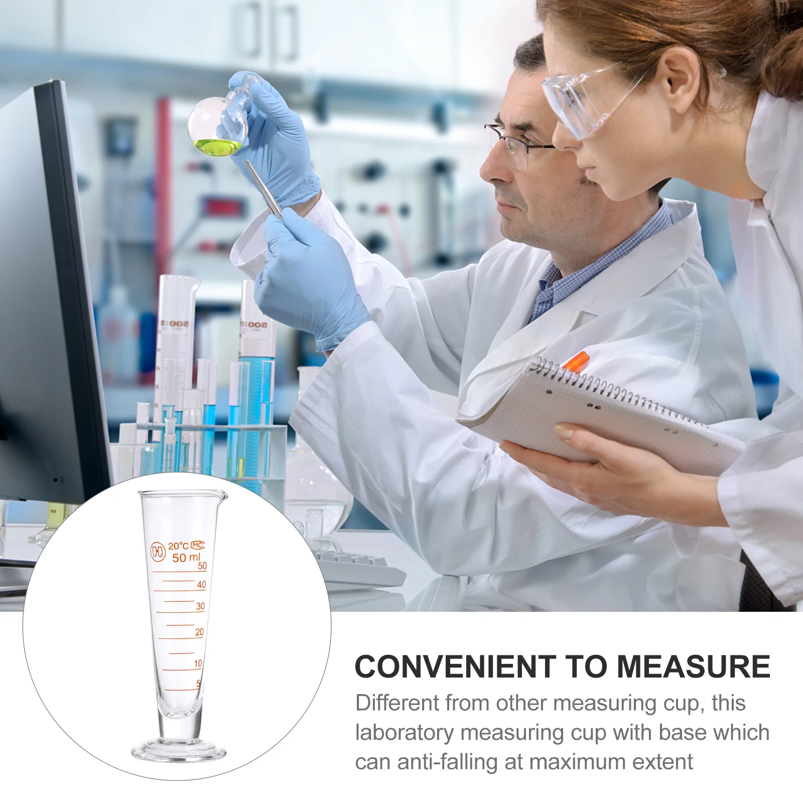 

1Pcs Graduated Measuring Cylinder Glass Round Stable Base Chemistry Lab Accurate Liquid Measurement Tool Measuring Cups