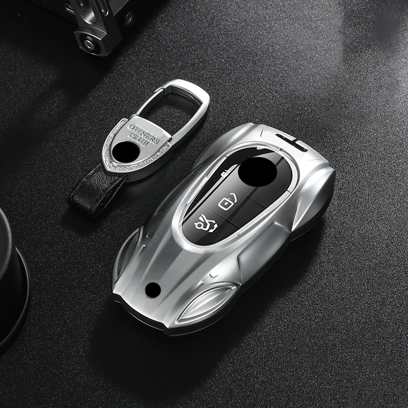 Metal Car Remote Key Cover Case Holder shell For Mercedes Benz New A B C E S Class C260L S400L CLA CLS GLC GLS GLE EQE EQS AMG