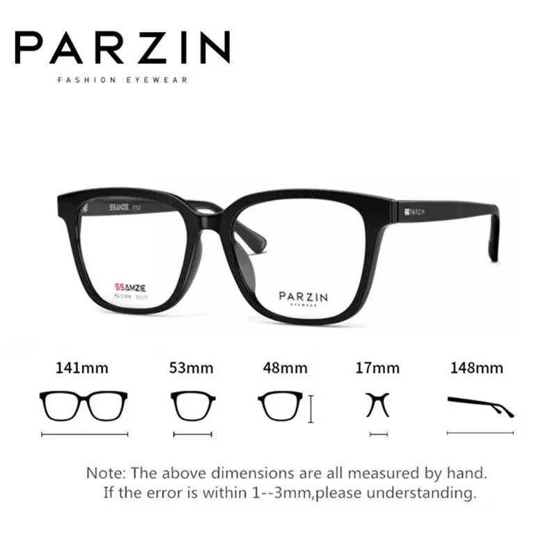 PARZIN Prescriotion Glasses Frame Women Men TR90 Optical Myopia Eyeglasses Frame Male Eyewear 31058