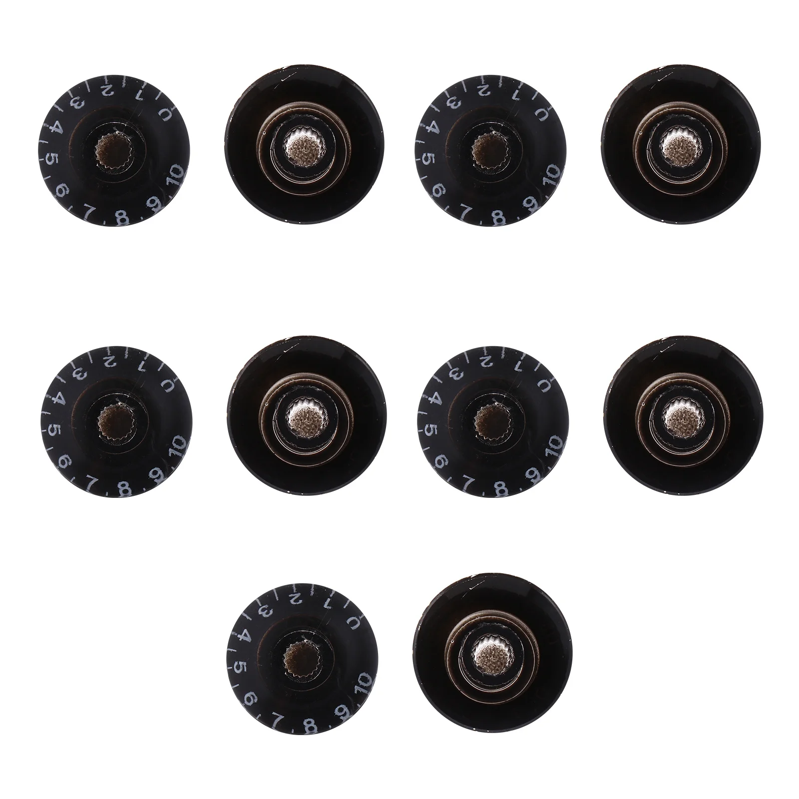 

10 Electric Guitar Rotary Control Knobs Acrylic Potentiometer for Amplifiers Effects Pedals Volume Tone Control