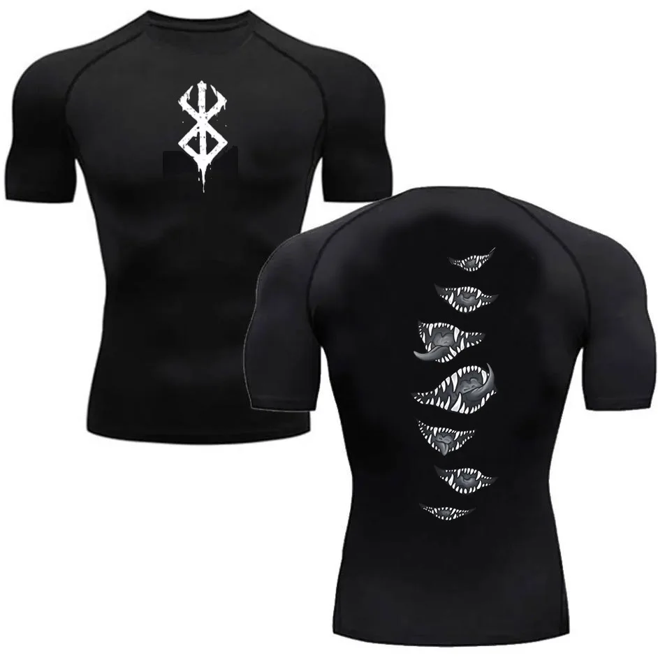 Berserk Guts T Shirt Men Compression Shirt Fitness Sport Running Tight Gym TShirts Athletic Quick Dry Tops Tee Compression Shirt