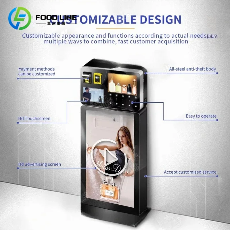 Wall-Mounted Perfume Vending Machine - 5 Sprayers Multi-Payment Easy to Use