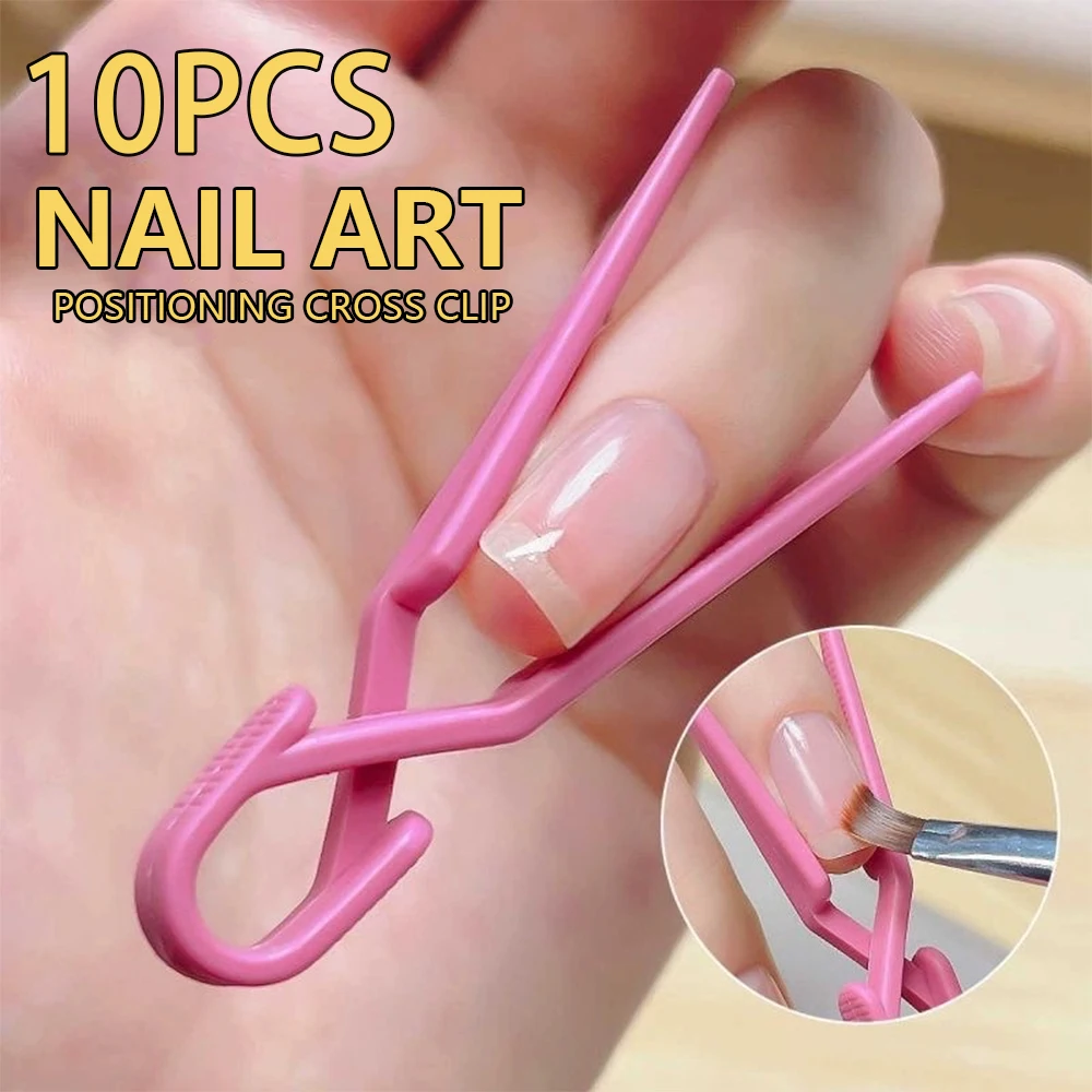 10pcs Spill-Proof Positioning Cross Clip Manicure Tools Prevent Leakage Of Nail Gel Coloring Protection Clip Manicure Nail Tools