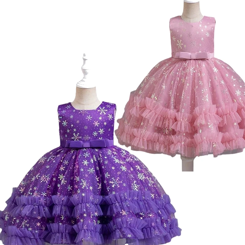 

Star Print Sweet and Cute Mesh Princess Dress Party Prom Evening Dress Comfortable Children Host Performance Princess Gown 2025
