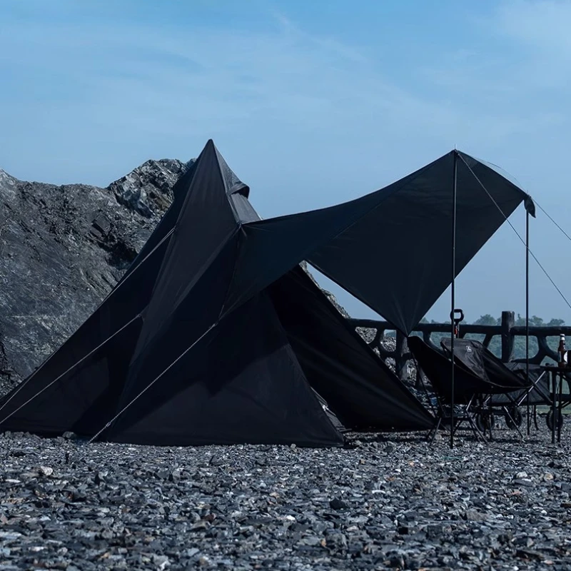 

Утолщенная портативная палатка для кемпинга, непромокаемая, солнцезащитная, вентилируемая, дышащая, удобная, уличная палатка, просторные водонепроницаемые укрытия