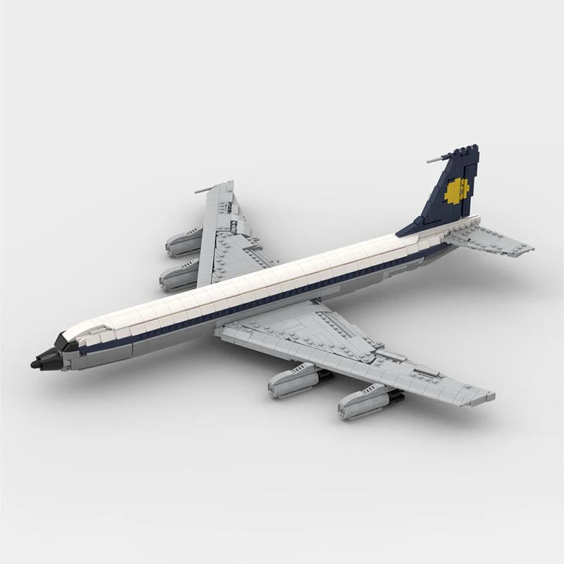 Boeing 707, 727, 737 Pan American Airways 1:80 scale model Moc building blocks DIY assembly building blocks toys