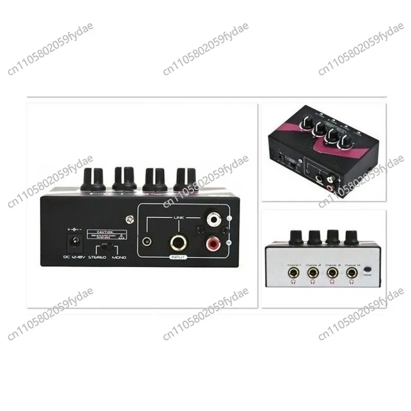 

MAR-H4 Ear Amplifier 4-way Portable Split Headphone Amplifier Splitter