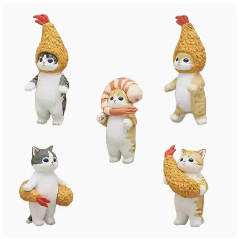 Japon KITAN CLUB Gashapon Capsule Toy, MOFUSAND Cats, Cute Kawaii Fried ShriAJChips, Food Series, Action Figures, Model Toys