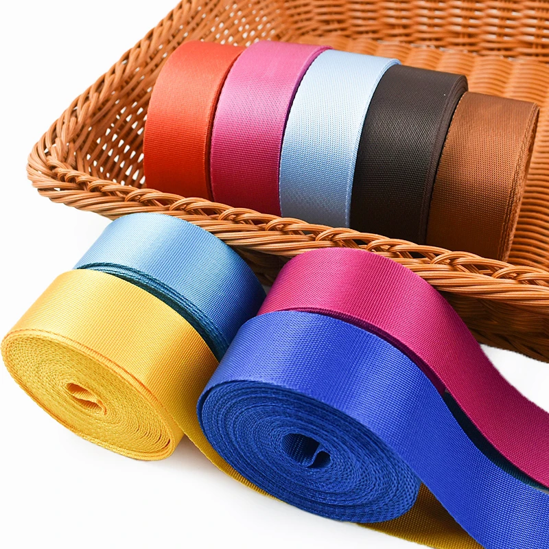 10Meters 20/25/32/38/50mm Nylon Webbing Tape 1mm Thick Ribbon Strap Band Seat Belt Sling Binding Fabric Sewing Bais Accessories