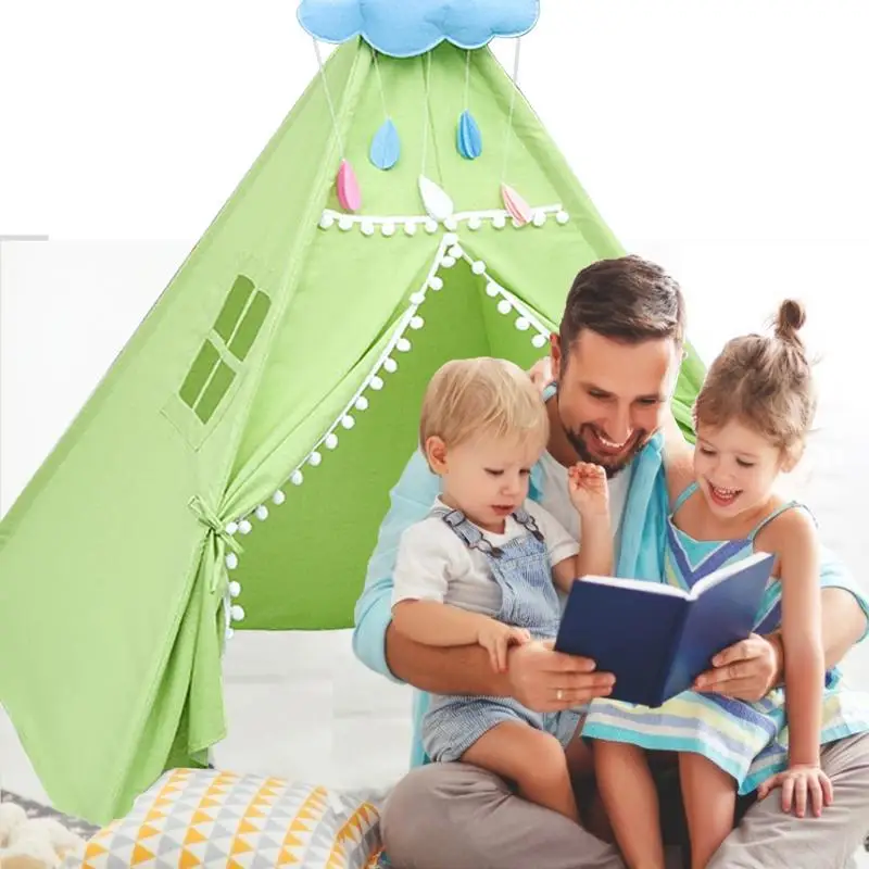 Tentes de jeu pliables portables pour enfants, tipi de dessin