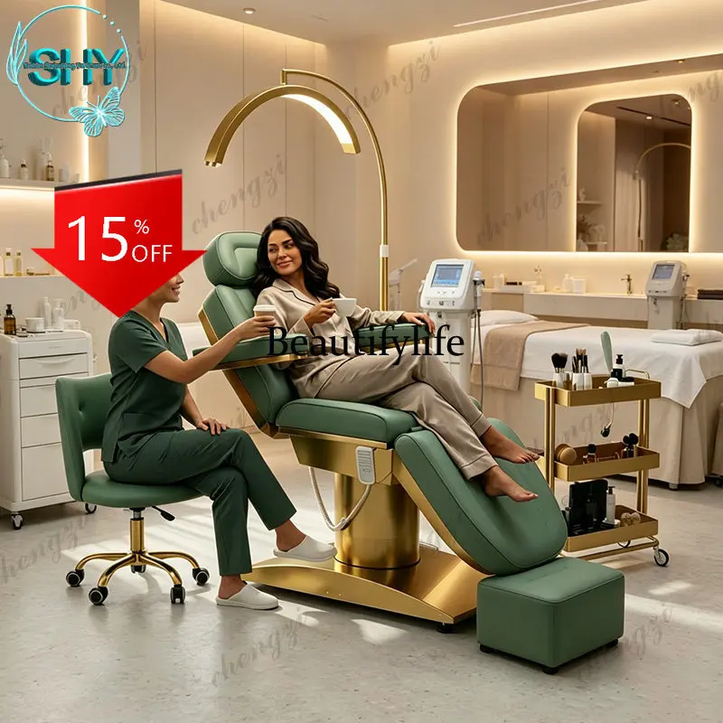 D80 Electric lifting beauty bed, special eyelash bed for beauty salon, SPA massage tattoo embroidery bed
