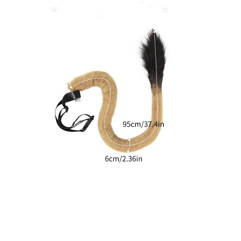 Anime Cosplay Adereços para adultos e crianças, peludo, peles artificiais, leão, lobo, tigre, cauda do rato, animal, besta, festa de Halloween, traje, 1 pc