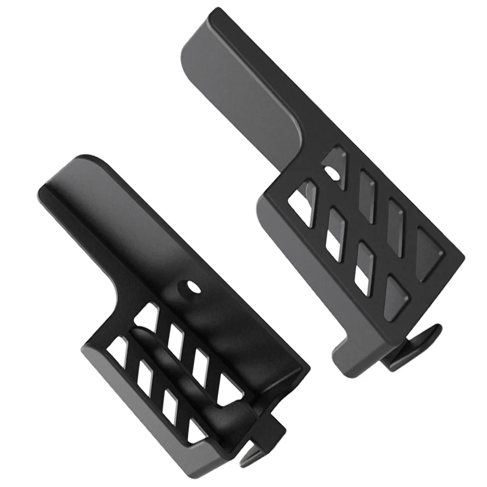 1Pcs Double Slot Phone Holder Adjustable Angle Wall Hanging Bracket for Mobile Phone Air Vent Mount Stable Grip Black