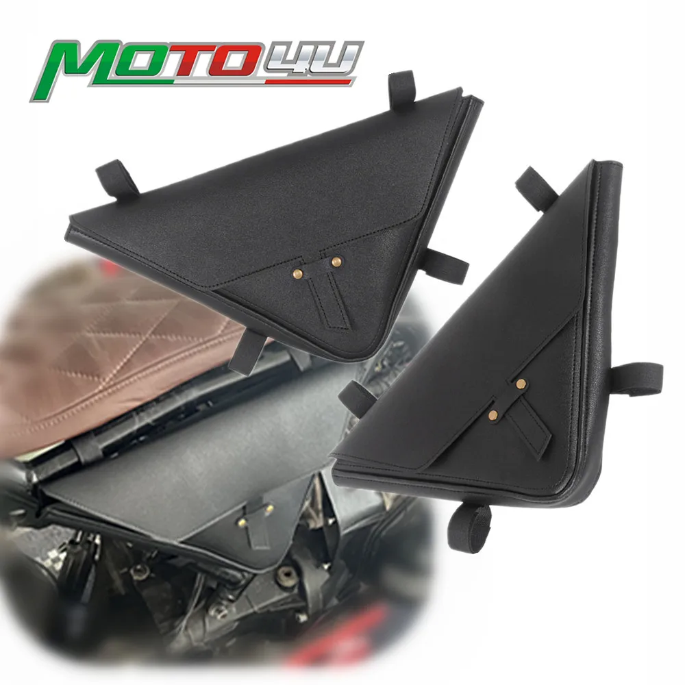 

2PCS Motorcycle Saddle Bag Triangle Bevel Side Bag Left Right For BMW K75 K100 K1100 Cafe Racer Scrambler Custom Accessories