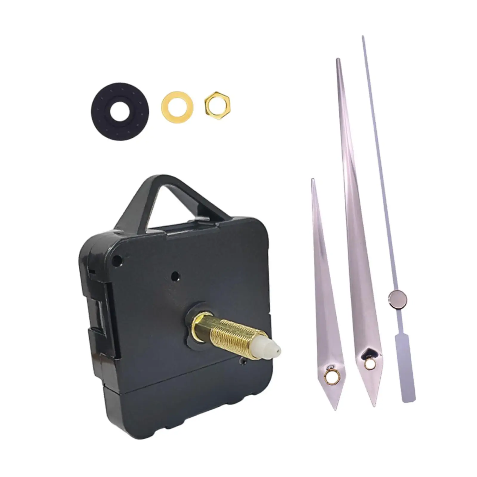 Clock Movement Mechanism with Hour Minute Second Hands for Clock Repair Parts Replacement High Long Shaft Battery Operated for