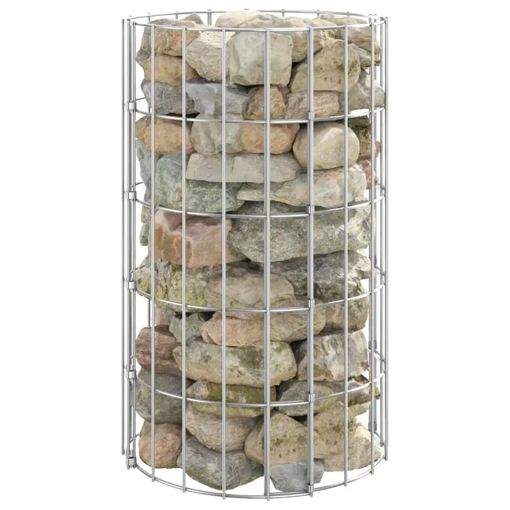 

Circular Gabion Pole Galvanized Steel 11.8x19.7 Outdoor Garden Fencing Support Durable Construction Metal Rods