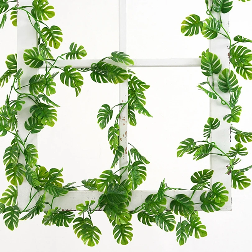 72 Mesh Green Foliage Vine Artificial plants For Christmas tree Materials Wedding outdoor arch Home Wall Hanging Decoration vase