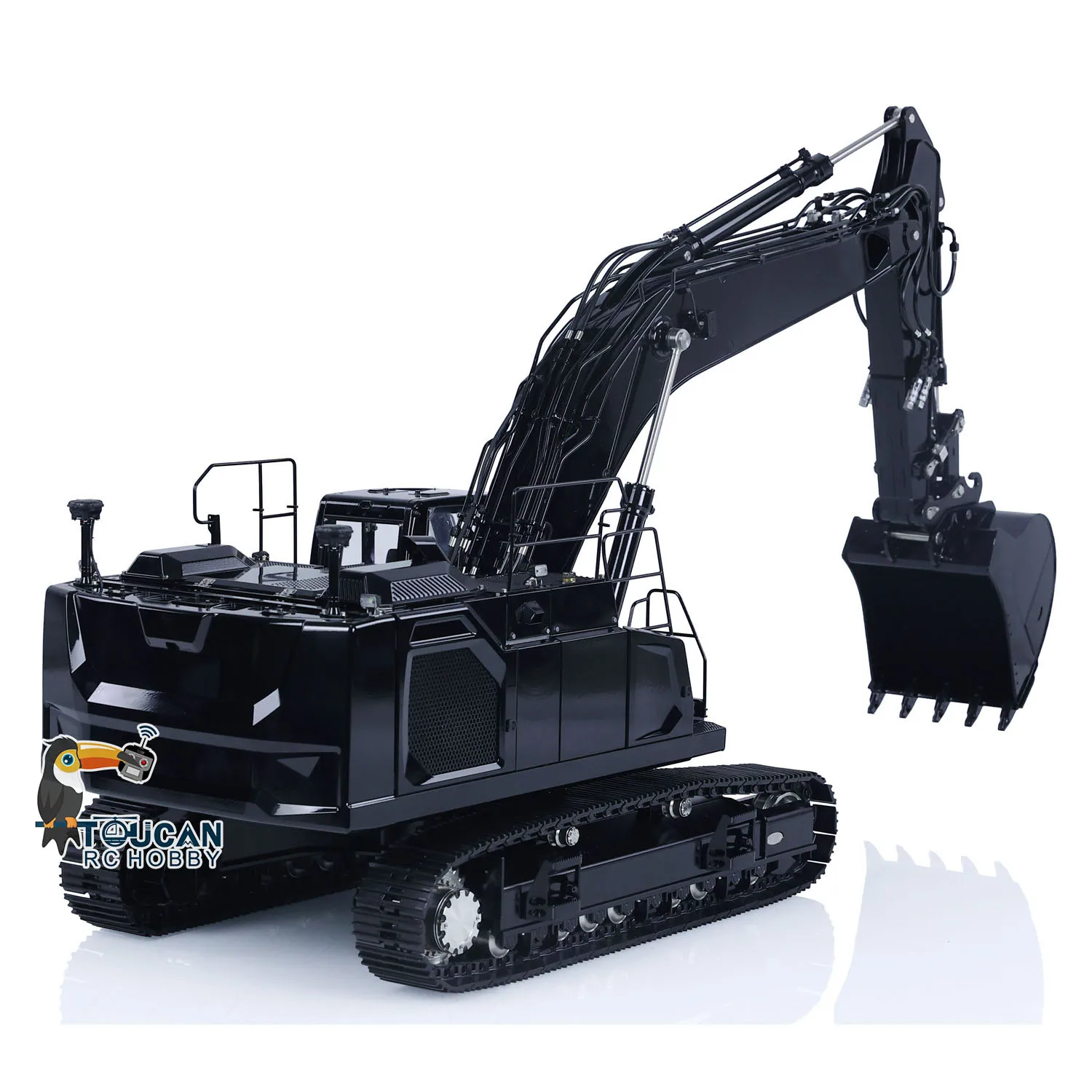 Upgraded LESU 1/14 Aoue LR945 RC Hydraulic Excavator Model 7 Reversing Valves Lights Metal Painted Assembled Digger Toy THZH1709