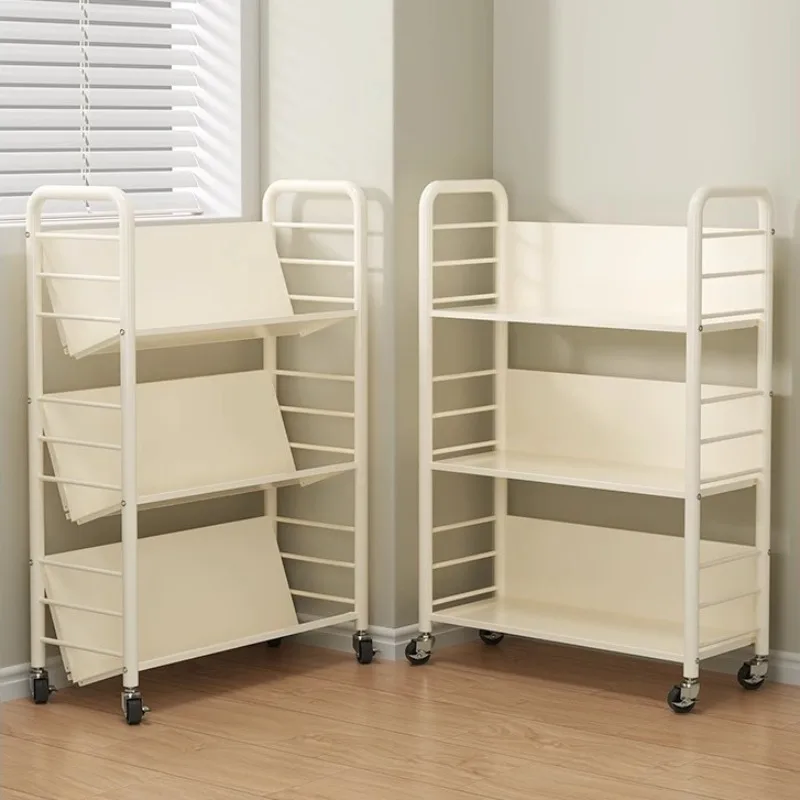 Movable pulley multi-layer household, small bookcase picture book holder