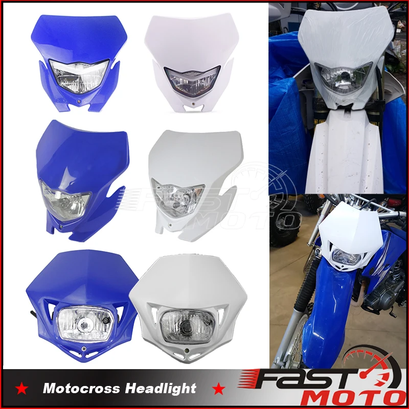 Motocross Headlight H4 12V Dual Sport For Yamaha WRF250 400 426 450 YZ TTR WR XT MX Kawasaki Enduro Dirt Bike Head Light Enduro