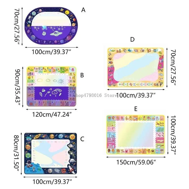 Water-Drawing Mat Aqua Doodle-Mat Painting Educational Toy Kids Girls Gift
