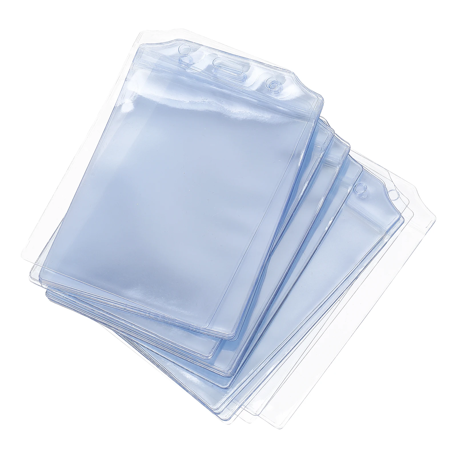 

50 Pcs Clear PVC Badge Holder Work Cards Protector Retractable Reels Card Cover Sleeve Professional Use Durability