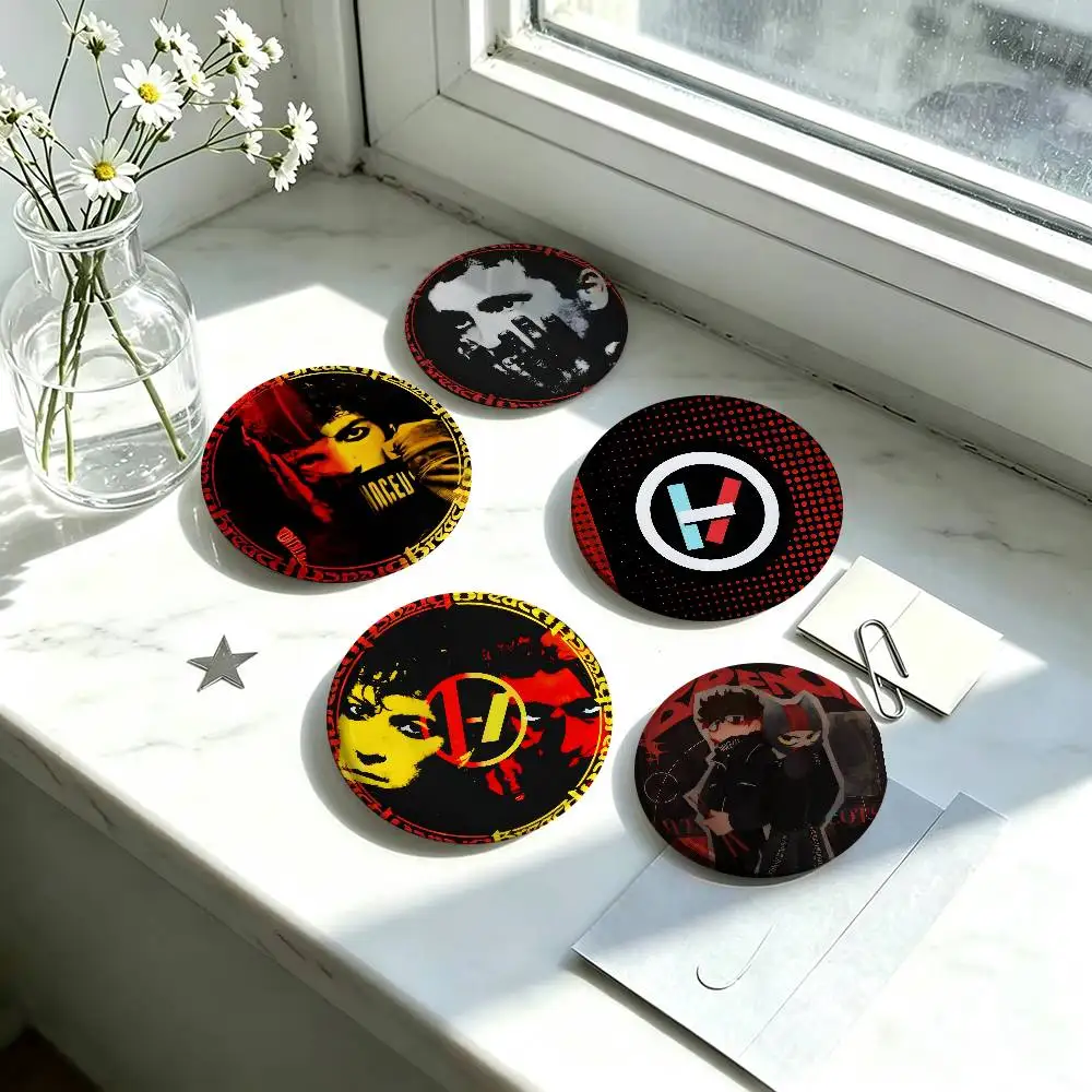 T-Twenty One Pilots Band Laser  Horror Enamel Pins Creative Brooch Bag Clothes Decorative Accessories Jewelry Badge XMAS Gifts