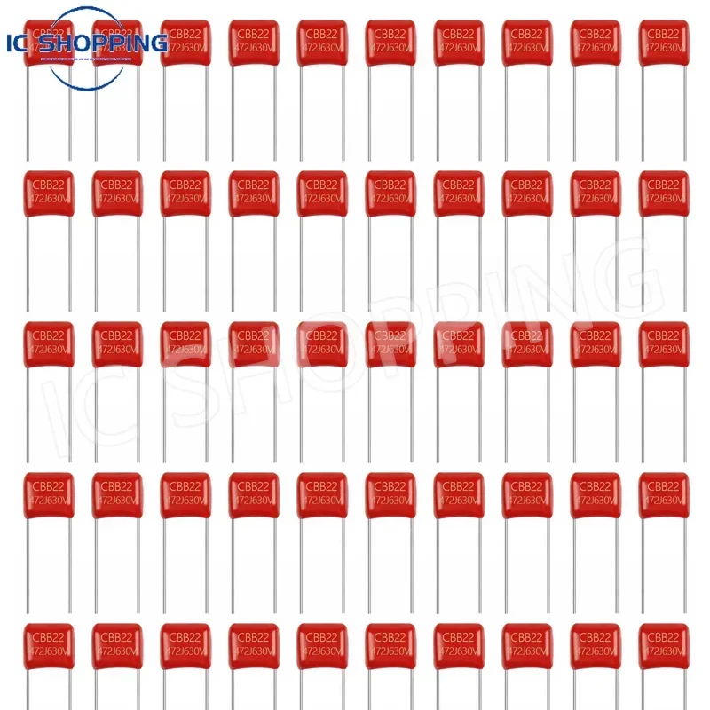 

100pcs CBB22 630V 472J 630V472J 0.4.7NF 223J 630V223J 22NF 630V473J 473J 47NF Pitch 10mm Polypropylene Film Capacitor