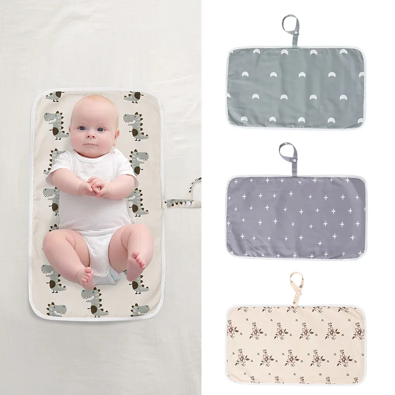 HappyFlute 35*60CM Washable Baby Diaper Changing Mat Soft 100%Polyester Portable Changing Pad Waterproof Cover Mattress For Baby