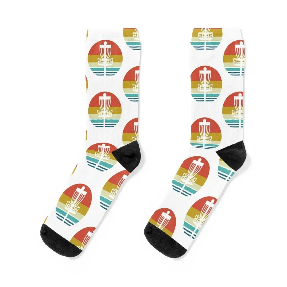 Disc Golf - Vintage Retro Disc Golf Basket - Disc Golf Player Gift Socks Sports hip hop cute Socks Men Women's