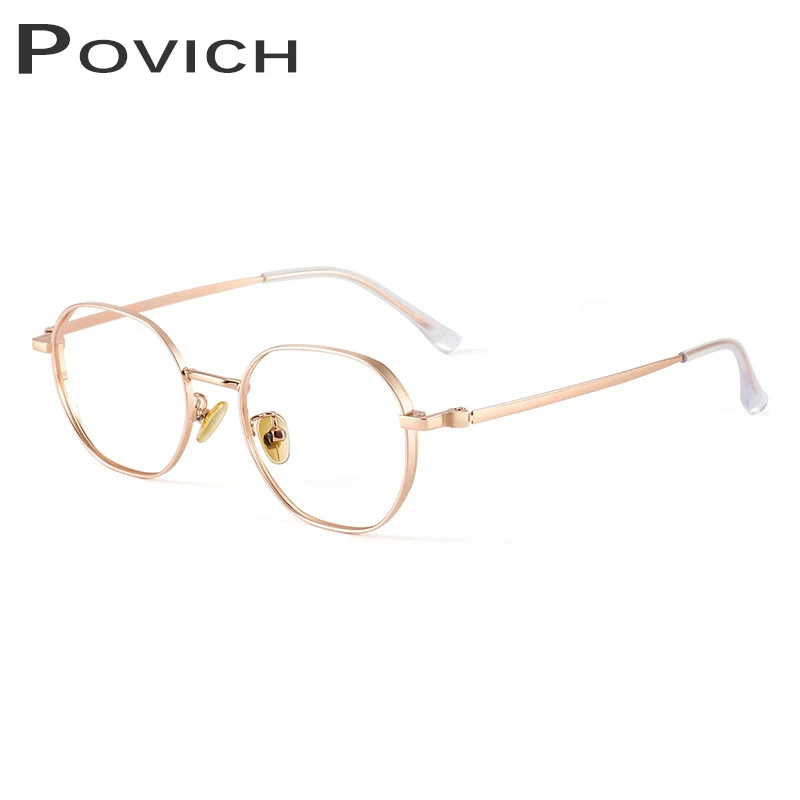 

POVICH New Fashion Women Men Glasses Frame Titanium Urltra-Light Eyewear Myopia Hyperopia Prescription Eyelasses Optical Ocular