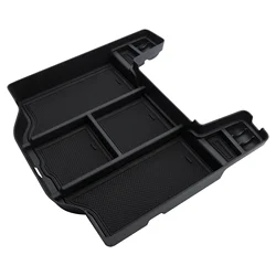 Car Center Console Organizer For Dodge RAM 1500 2500 3500 2019- 2022 Black Car Interior Accessories ABS Secondary Storage Box