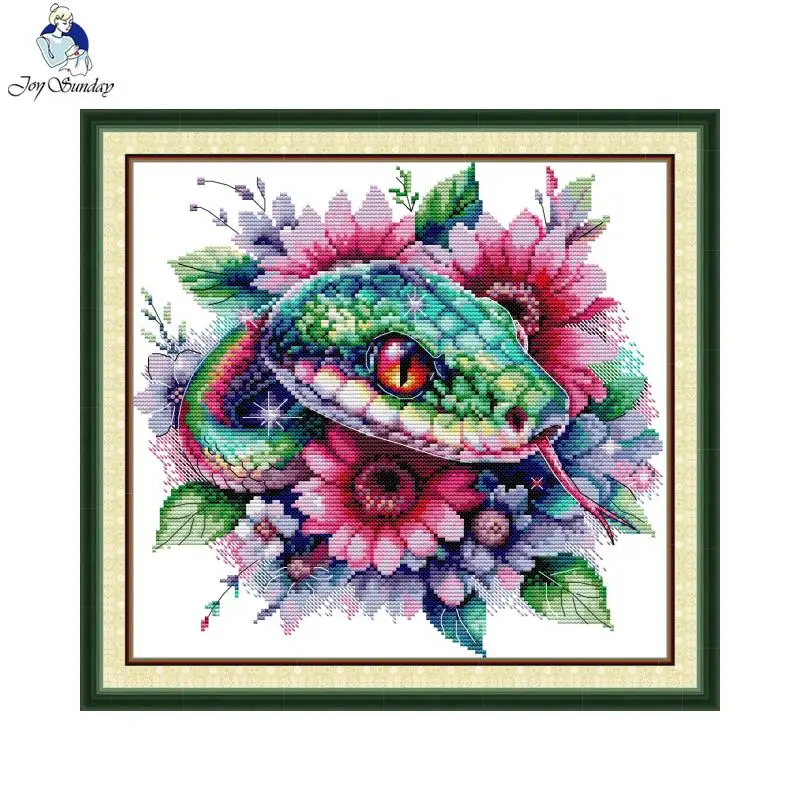 Joy Sunday Cross Stitch Kit Hydra HD Pattern Aida 16CT 14CT 11CT Counted Printed Canva DIY Hand Embroidery Kit Home Decor New