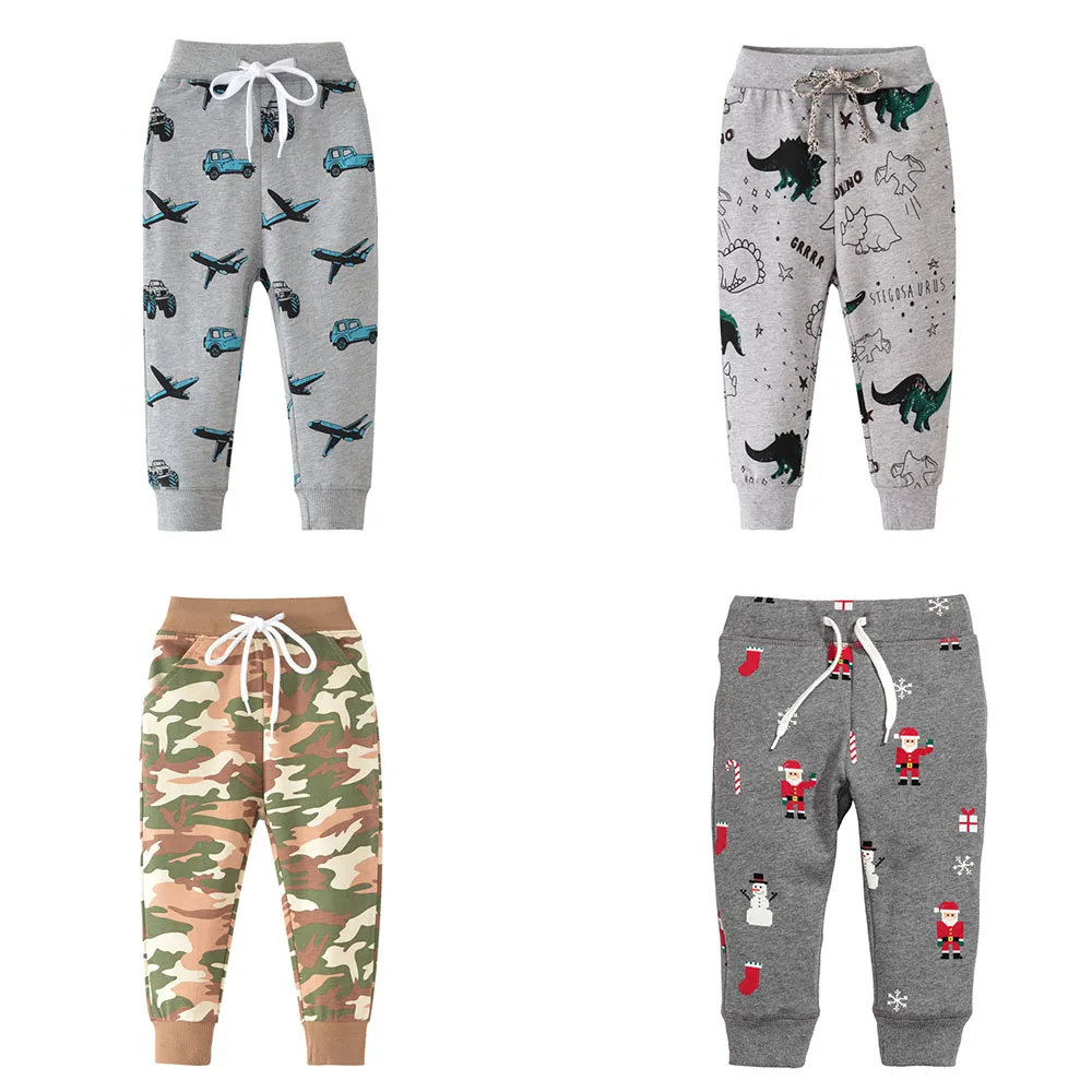 Jumping Meters Full Boys Girls Sweatpants Children's Trousers Cartoon Autumn Winter Baby Clothes Toddler Kids Full Pants Costume