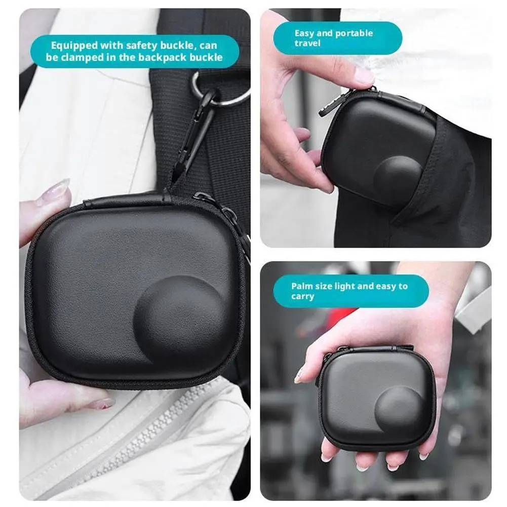 Per DJI Osmo Nano Custodia rigida in pelle PU Borsa con cerniera antiurto Custodia da viaggio antipolvere impermeabile per accessori per fotocamera Obiettivo