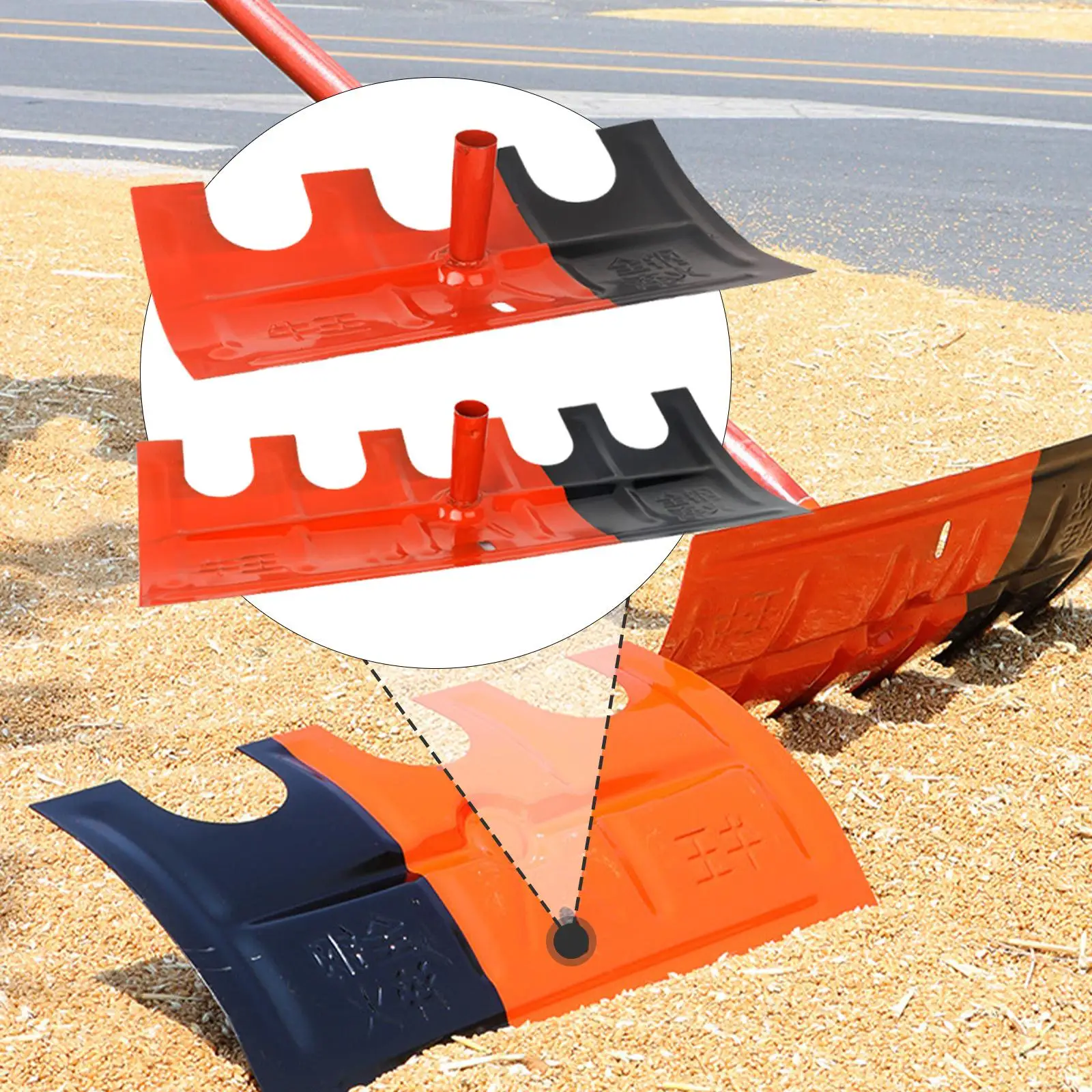 

Grain Drying Rake Head Only Farmyard Multi Tooth Pushing Grain Spreading Metal Manual Agricultural Tool for Wheat Soybeans Corn