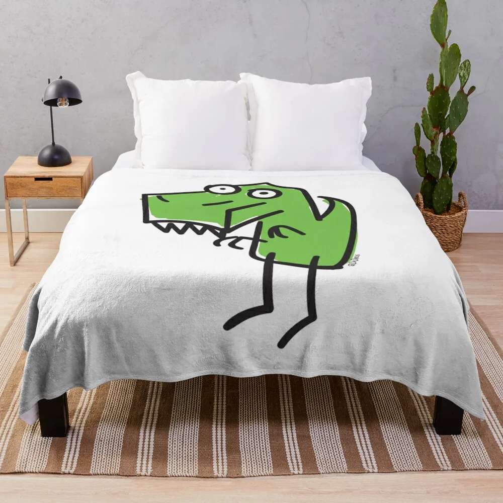 Dr Dreus Dino logo Throw Blanket Bed Furrys Furry Thins Blankets