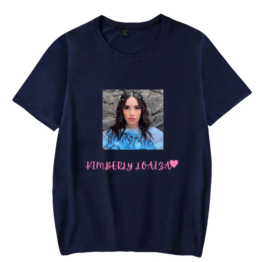 Camiseta de cantante Kimberly Loaiza para hombre y mujer, camiseta de manga corta con cuello redondo, ropa de calle informal, camiseta de moda