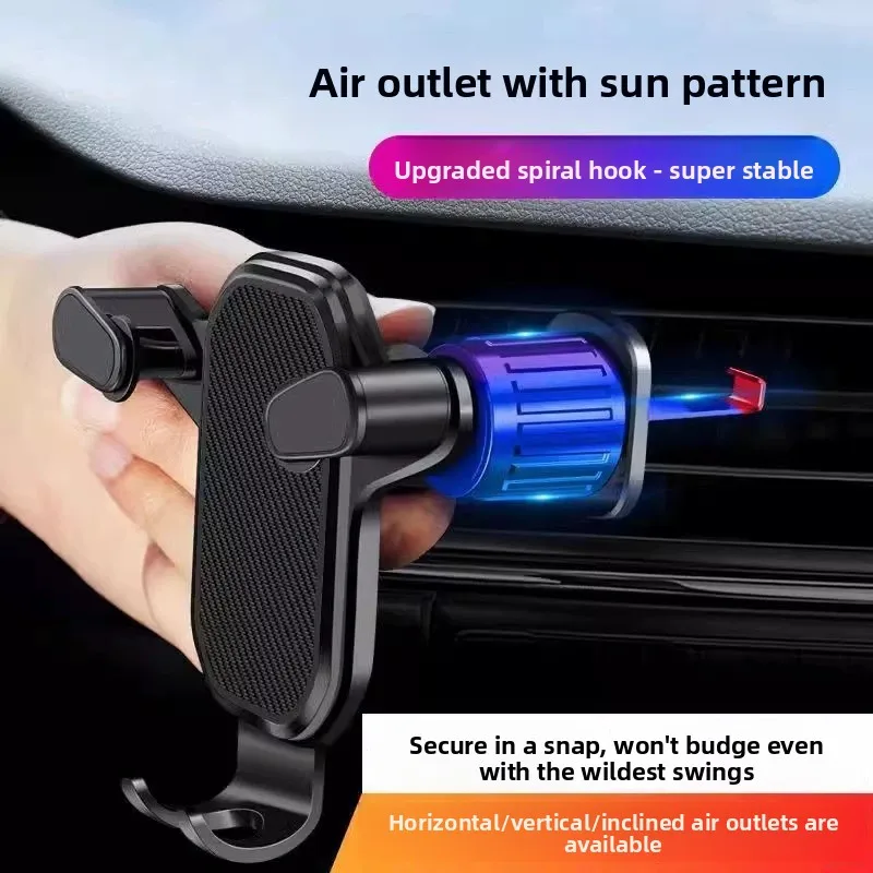 Gravity Car Phone Holder Car Air Vent Clip Mount Phone Stand Auto Locking Car GPS Navigation Bracket for IPhone Xiaomi Samsung