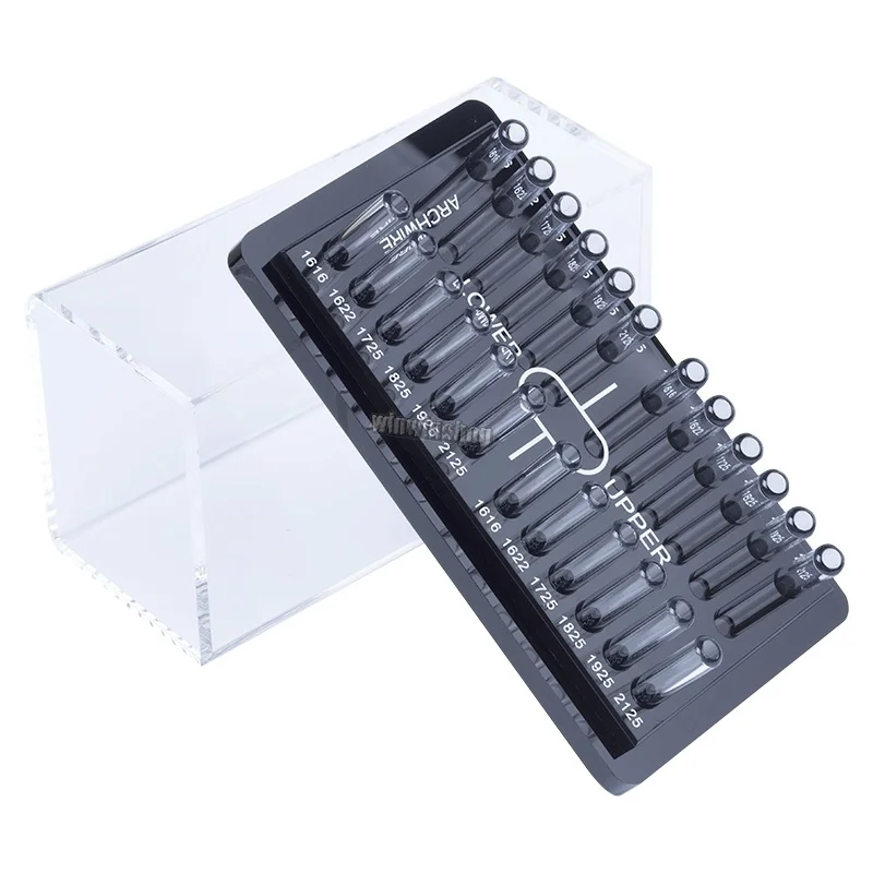 New 1pcs Dental Acrylic Organizer Holder Orthodontic Round&Rectangular Arch wires Case For Placing Box Arch Wires Holder