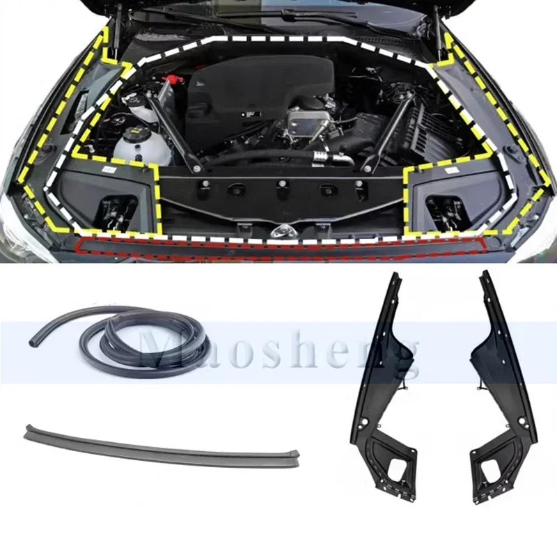 Maosheng Engine Bay Fender Under Hood Rubber Seal Strip For BMW 5 Series F10 F18 2011-2017 Engine Compartment Cover Rubber Strip