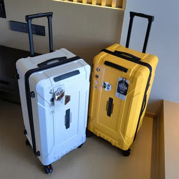 Valise de Voyage à Roulettes avec Verrouillage par Mot de Passe, Coffre à Cinq Roues de Grande Capacité, Nouveau Design