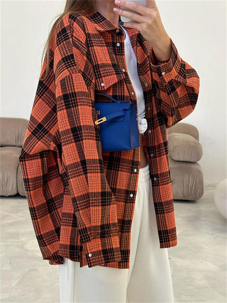 Tossy Casual Vintage For Women Shirts Outwear Lapel Fashion Loose Patchwork Streetwear Long Sleeve Striped Female Cardigan Coat