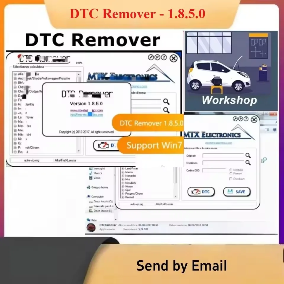 

Removedor DTC caliente 2025 para KESS KTAG FGTECH OBD2 Software MTX DTC Remover 1,8,5.0 con Keygen + 9 Software de sintonización