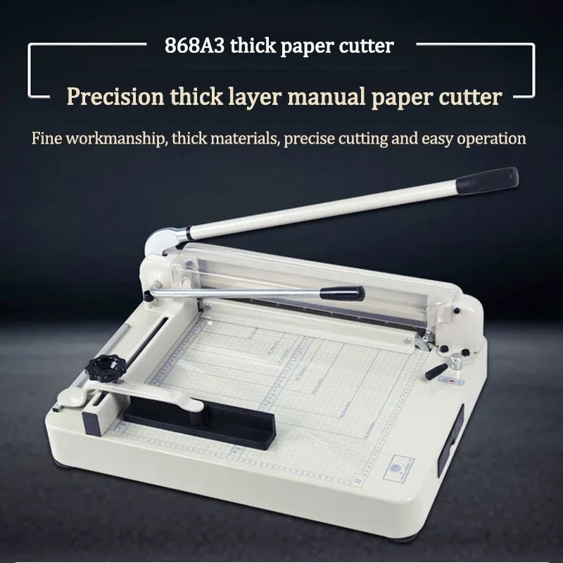 868 Heavy Duty A3 Precision Thick Layer Paper Cutter Cutting Tool Manual Cutter 4cm Thickness Paper Cutter