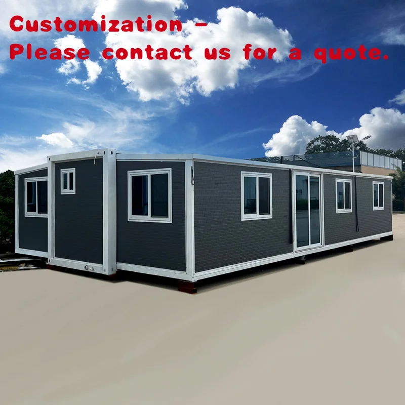 

Изготовленный на заказ складной контейнер с двумя крыльями 20 футов, расширяемый крошечный дом Casas Prefabricadas из стали и сэндвич-панели для улицы